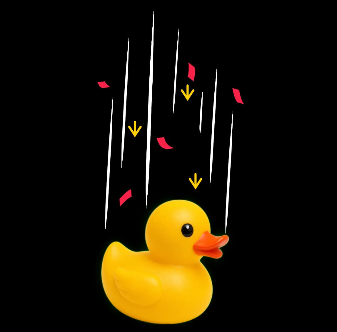 Falling duck gadget artwork